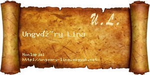 Ungváry Lina névjegykártya